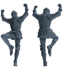 MRY-SFW SSTR090 Miniatures Soldier Model Kit Medieval Knight Six-Person Celebration Group