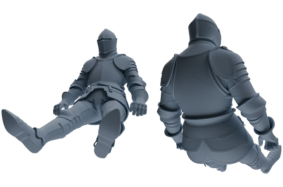 MRY-SFW SSTR098 Miniatures Soldier Model Kit Medieval Knight Six-Person Battle Group