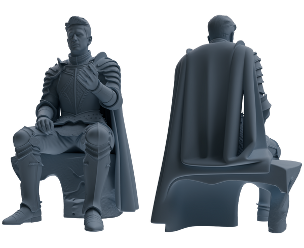 MRY-SFW SSTR078 Miniatures Soldier Model Kit Medieval Knight Without Helmet Five-Person Conversation Group
