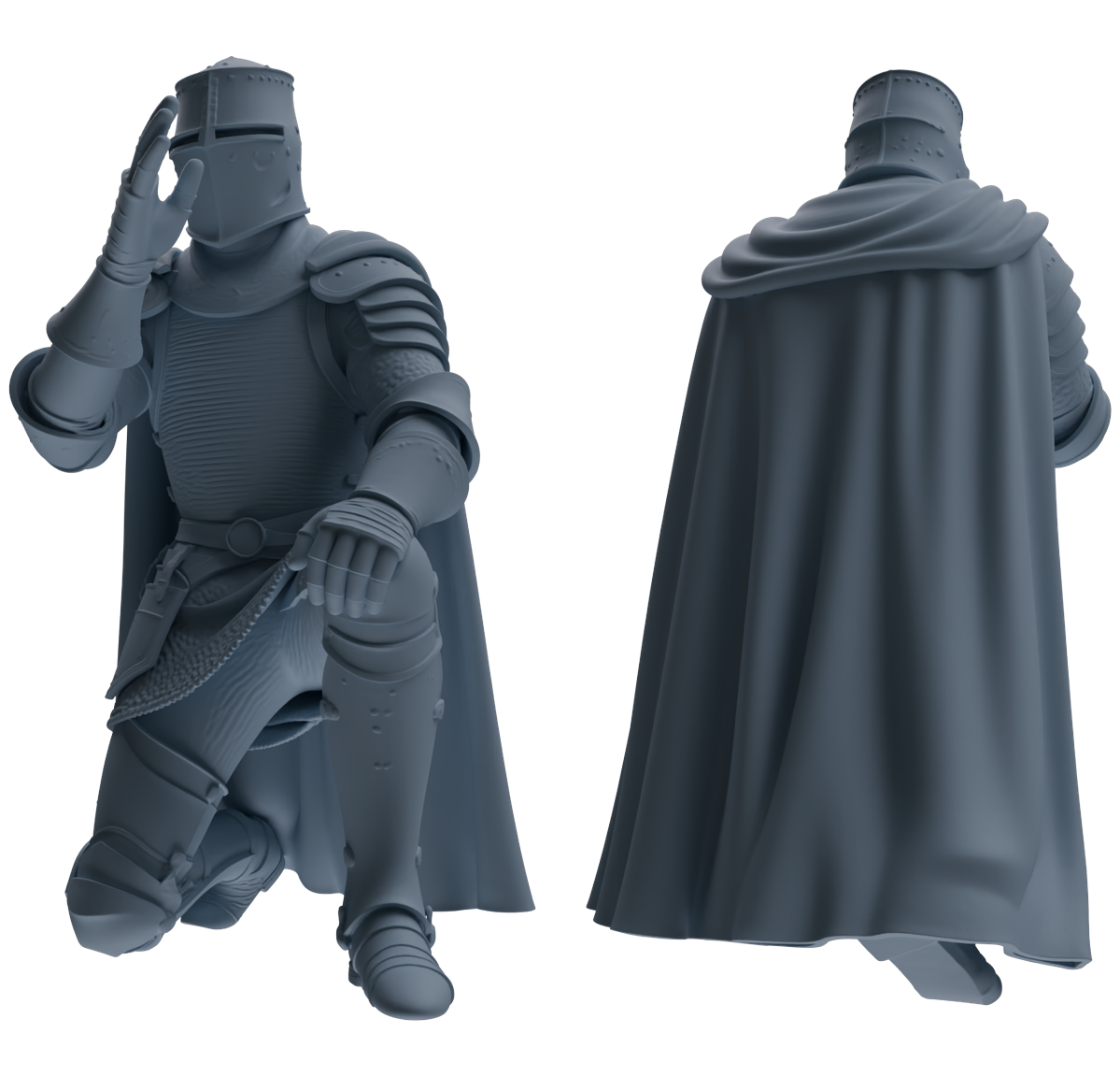 MRY-SFW SSTR086 Miniatures Soldier Model Kit Medieval Knight Six-Person Submission Group