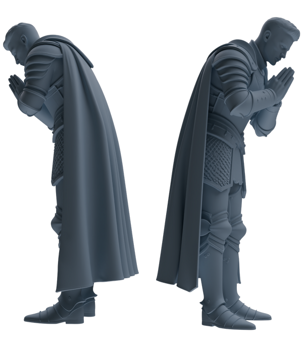 MRY-SFW SSTR085 Miniatures Soldier Model Kit Medieval Knight Five-Person Confession Group