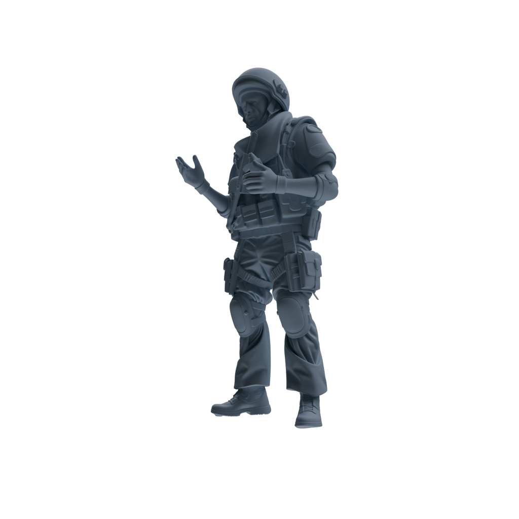 MRY-SFW SSTR315 Modern Counter-Terrorism SWAT Shield Bearer Conversation Four-Person Group