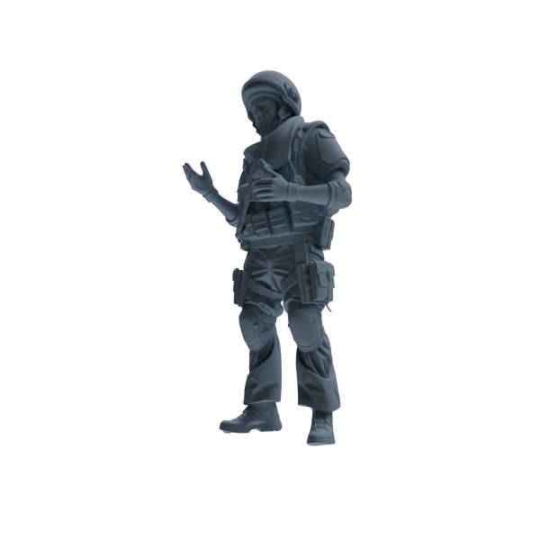 MRY-SFW SSTR315 Modern Counter-Terrorism SWAT Shield Bearer Conversation Four-Person Group