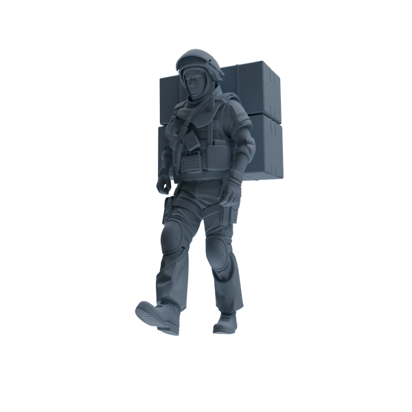 MRY-SFW SSTR314 Modern Counter-Terrorism SWAT Shield Bearer Logistics Four-Person Group