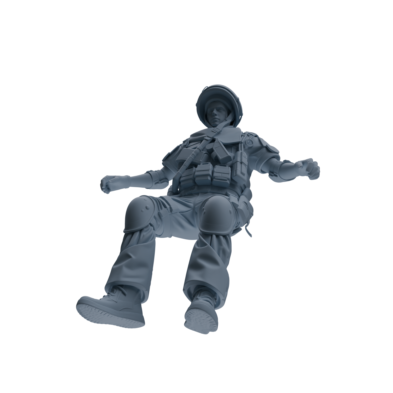 MRY-SFW SSTR319 Modern Counter-Terrorism SWAT Shield Bearer Rest 2 Four-Person Group