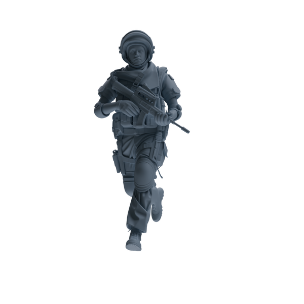 MRY-SFW SSTR325 Modern Counter-Terrorism SWAT Shield Bearer Combat 4 Three-Person Group