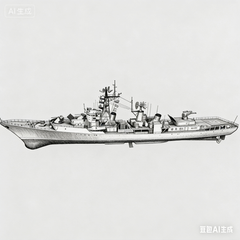RHWS053S-A Military Model USSR Soviet Union Krupny Class Destroyer Water Line