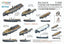 Rainbow RB3604 1/350 IJN Battleship Fuso class Boats set [3DP+PE+Decal]
