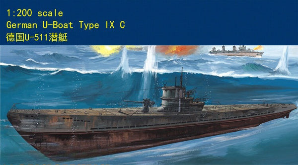 HobbyBoss 80915 1/200 Model Kit German U-Boat Type IX C