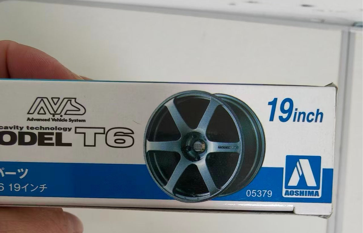 AOSHIMA  AO-05379 1/24 19inch AVS Model T6 Wheels and Tyres Set Main image