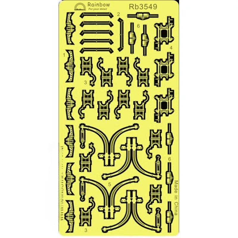 Rainbow Rb3549 1/350 Lightning Protector I (Large, 6 pieces) [1 etched part, 6 resin parts] Modification Part