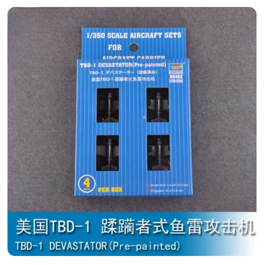 Trumpeter 06403 1/350 TBD-1 Devastator(Pre-painted) Plastic Aircraft Model Kits — scale model kit