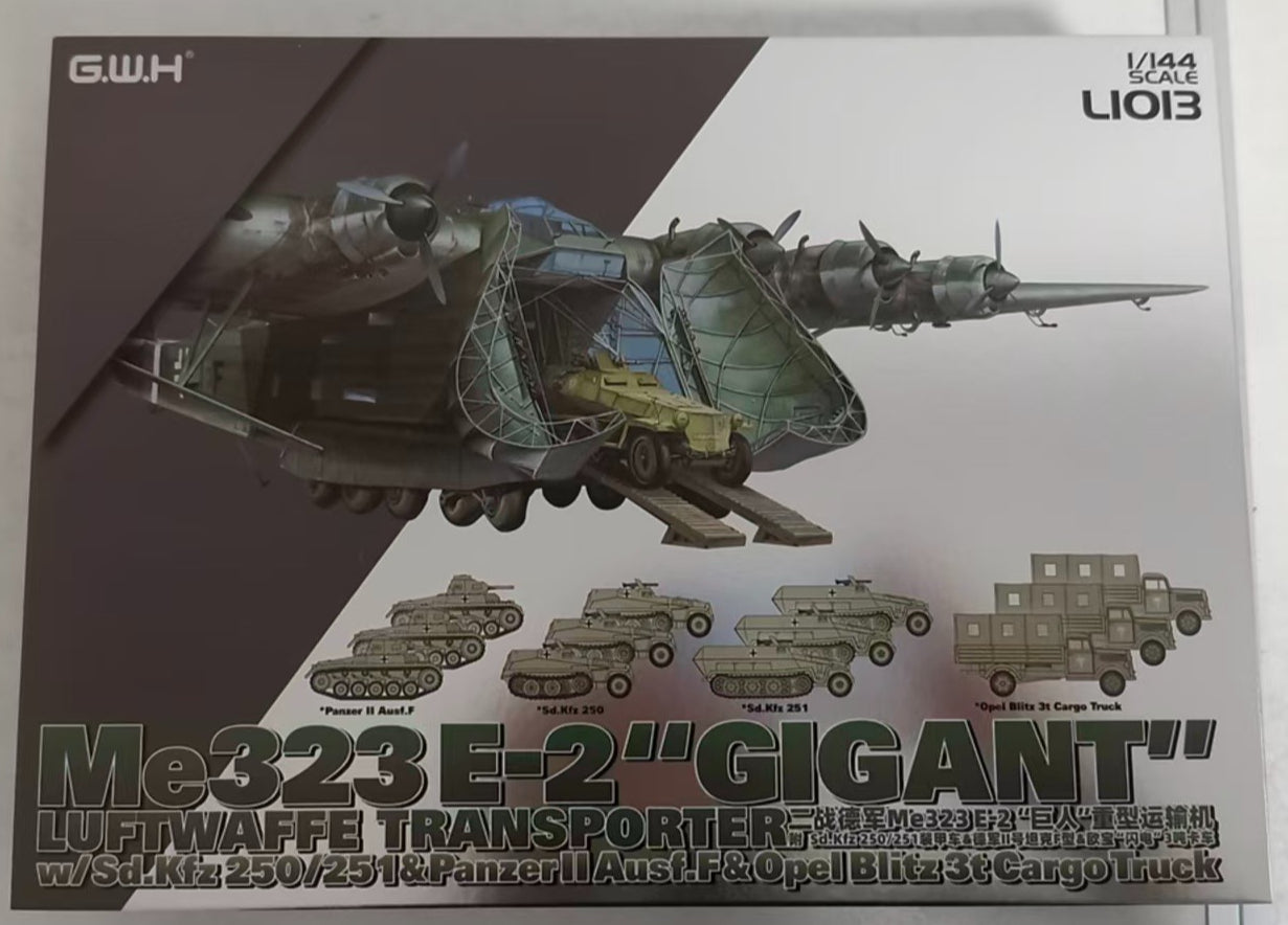 Great Wall Hobby L1013 1/144 German Me323 E-2 Giant Transporter w/Vehicles Secondary image