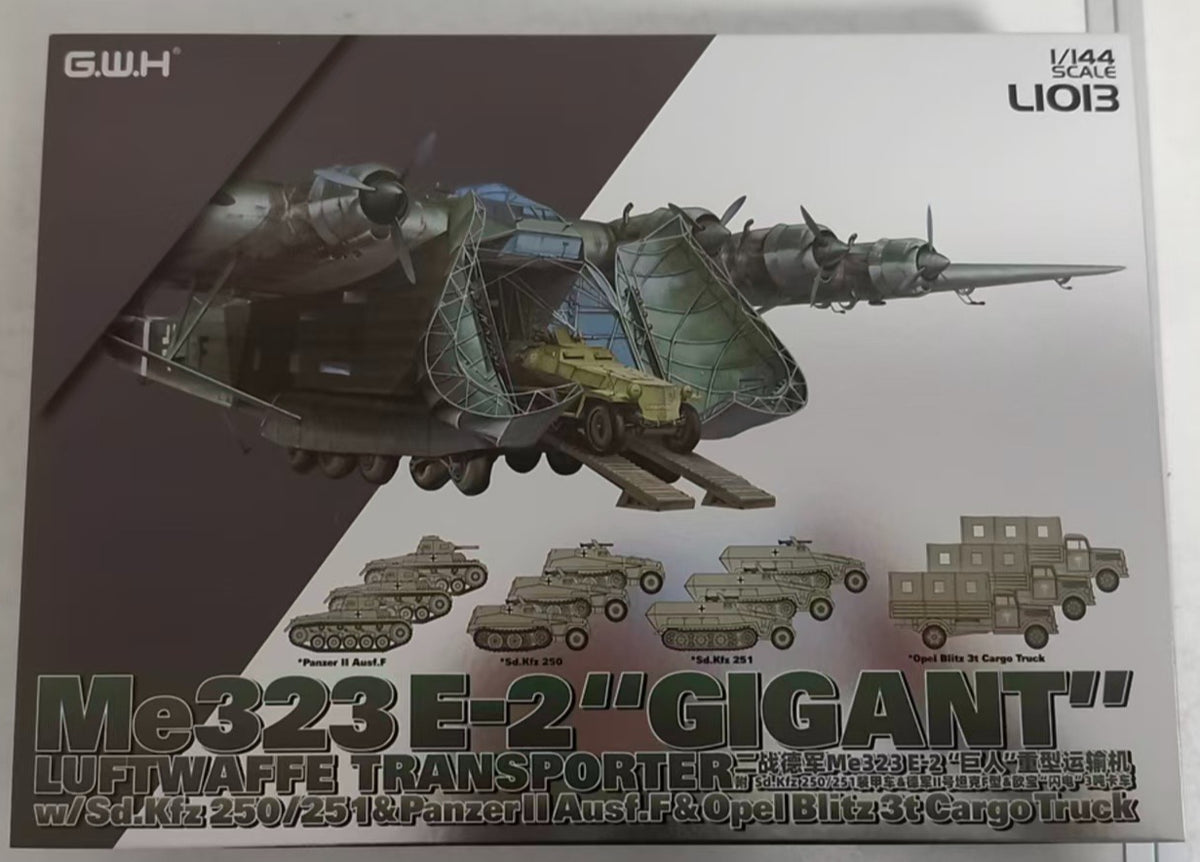 Great Wall Hobby L1013 1/144 German Me323 E-2 Giant Transporter w/Vehicles — detail view 2