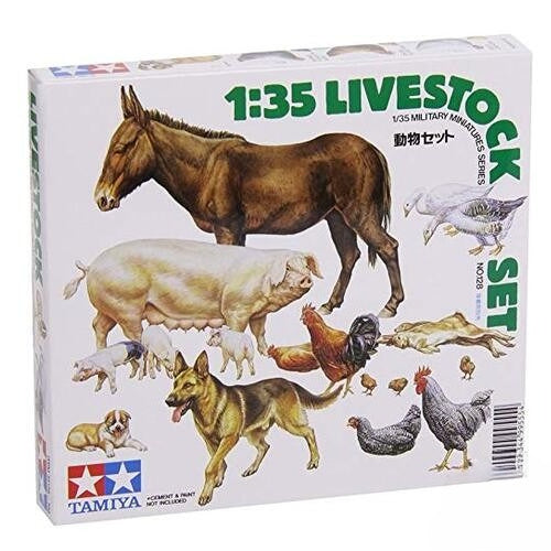 Tamiya 35128 Models Livestock Set Kit — scale model kit