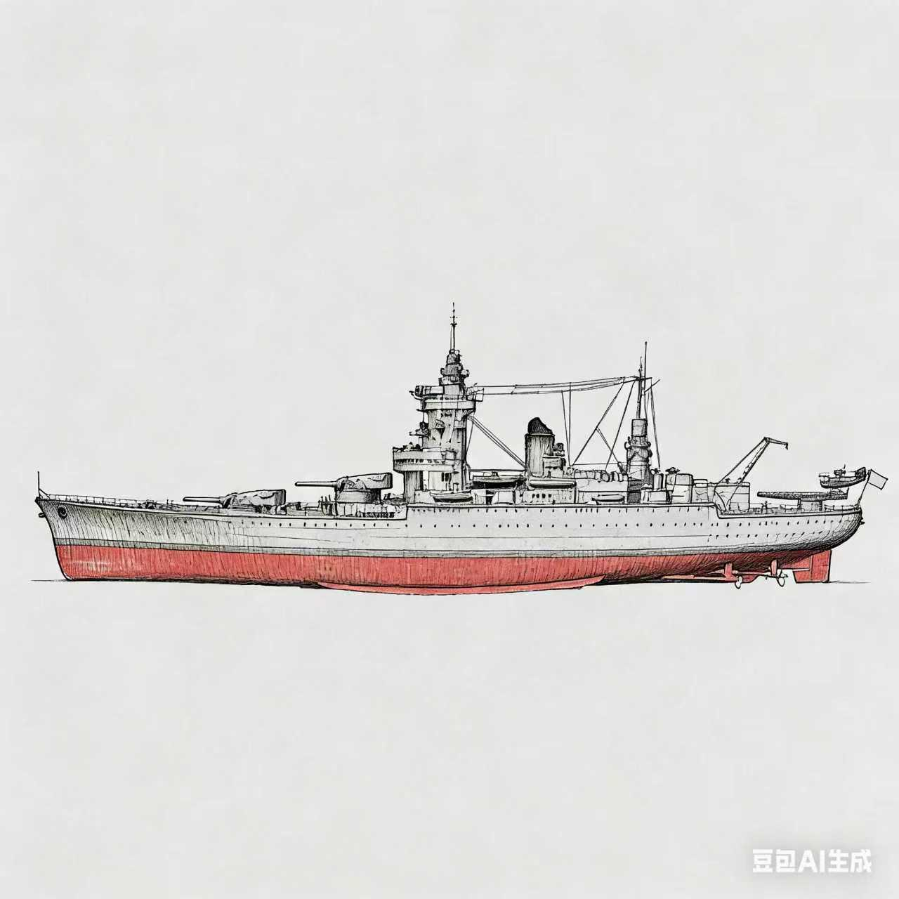 SSC144 Military Model NMF Dunkerque cCass Strasbourg Battleship Water Line