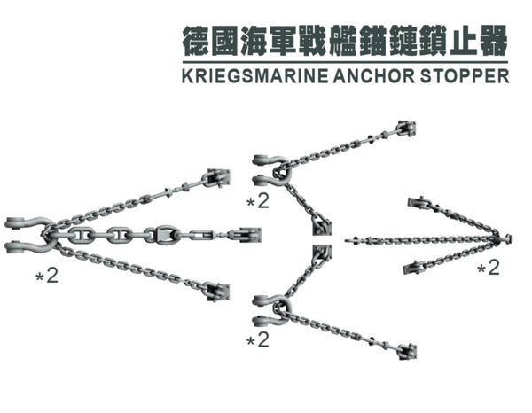 SSMODEL G350049 350 scale German Navy warship anchor chain lock