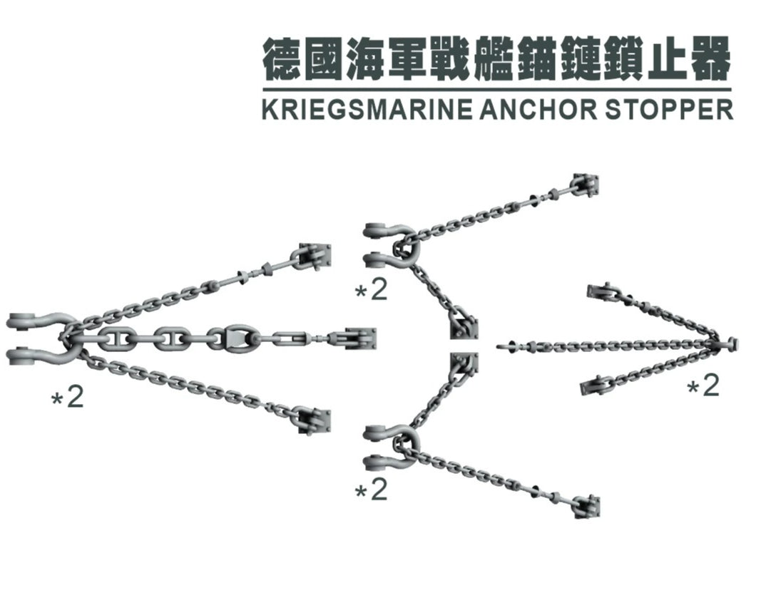SSMODEL G350049 350 scale German Navy warship anchor chain lock