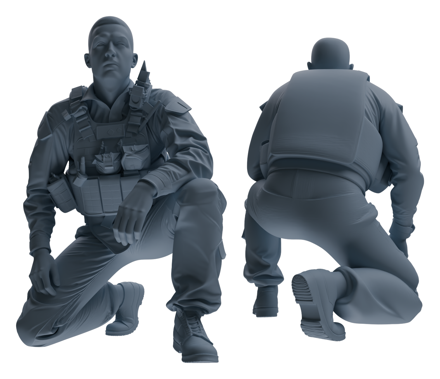 Detail view of MRY-SFW LYGR622 Modern U.S. Army Six-Person Daily 2 Model