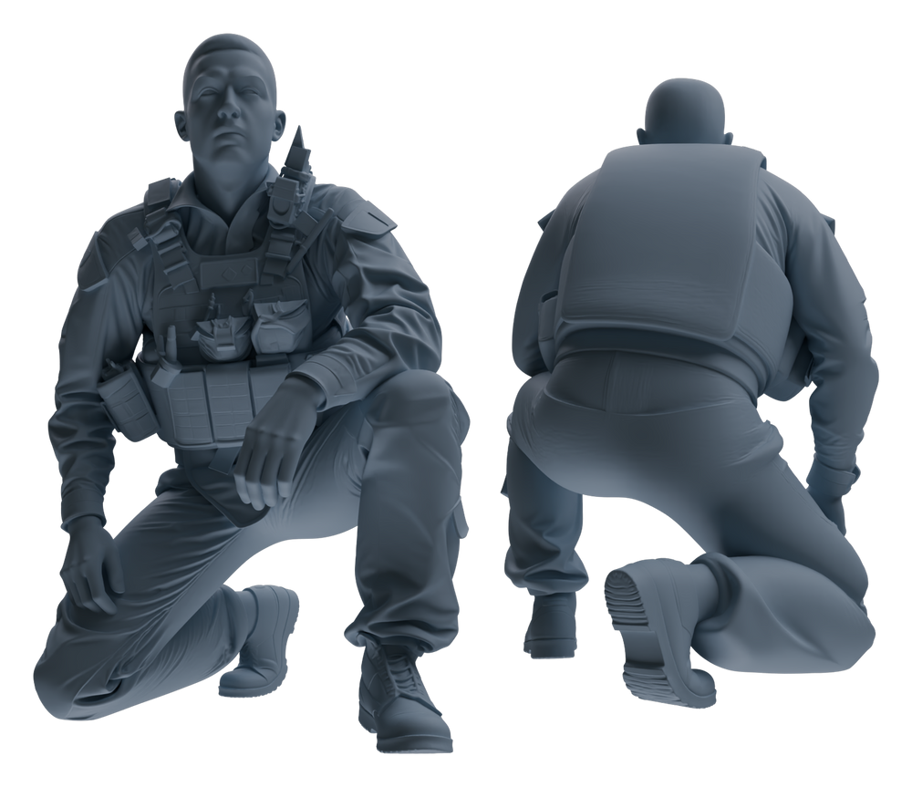 Detail view of MRY-SFW LYGR622 Modern U.S. Army Six-Person Daily 2 Model