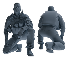 Detail view of MRY-SFW LYGR622 Modern U.S. Army Six-Person Daily 2 Model