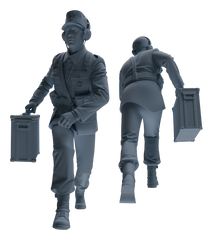 Detail view of MRY-SFW LYGR653 WWII Mine Soldier Seven-Person Carrying Group Model