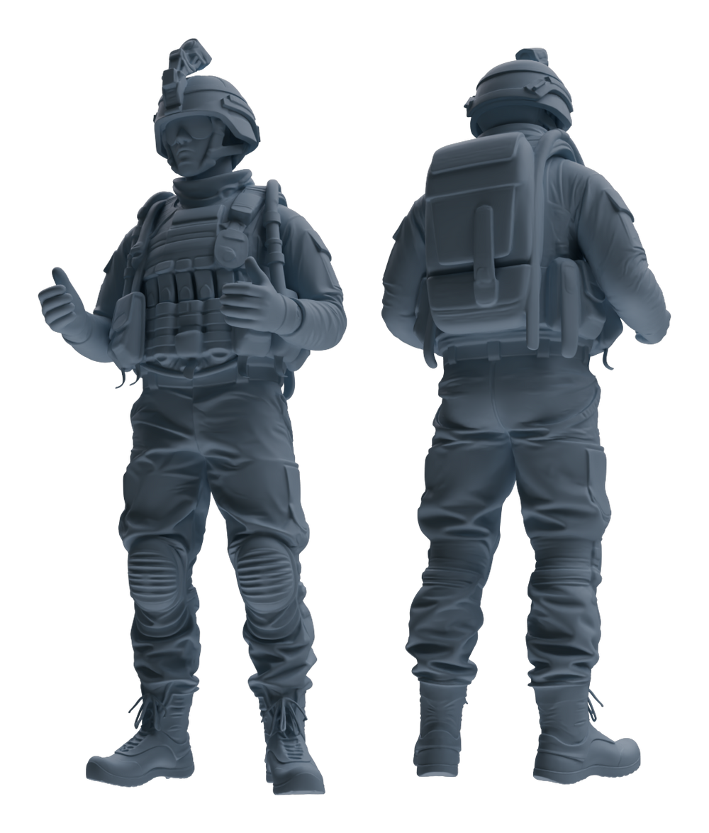 Detail view of MRY-SFW LYGR619 Modern U.S. Cement Army Six-Person Daily Model