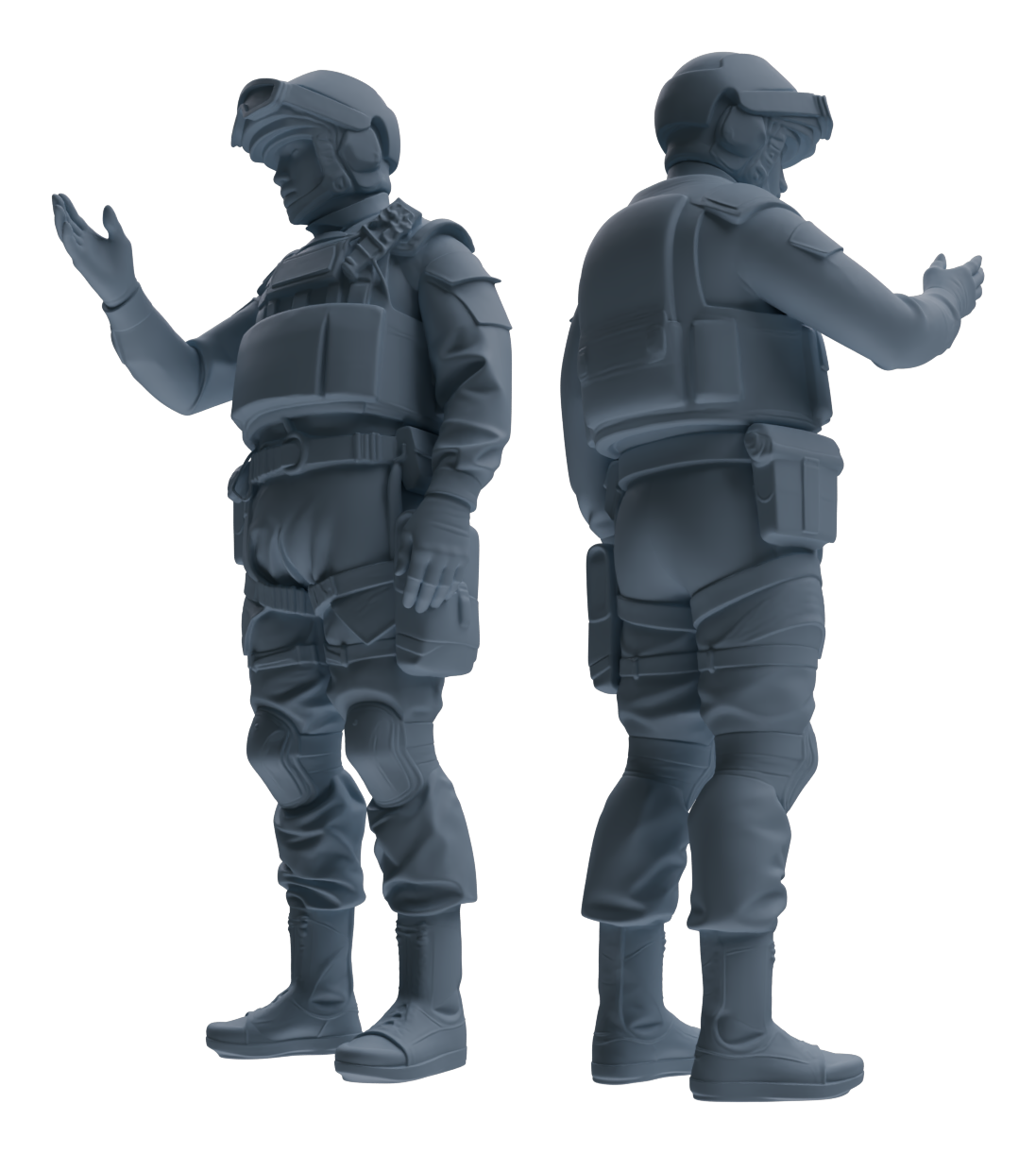 Detail view of MRY-SFW LYGR630 Modern Airborne Division Six-Person Daily 2 Model