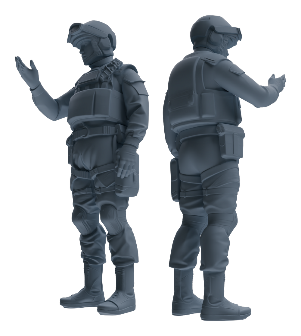 Detail view of MRY-SFW LYGR630 Modern Airborne Division Six-Person Daily 2 Model