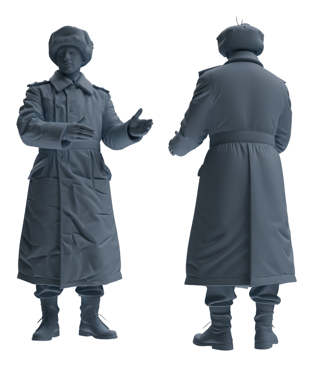 Detail view of MRY-SFW LYGR643 WWII Soviet Union Six-Person Daily Routine 2 Model