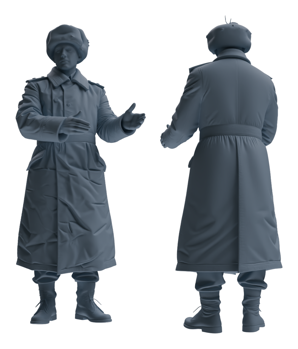 Detail view of MRY-SFW LYGR643 WWII Soviet Union Six-Person Daily Routine 2 Model