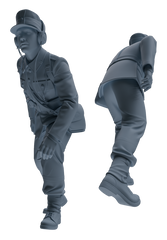 Detail view of MRY-SFW LYGR648 WWII Mine Soldier Six-Person Battle Group Model