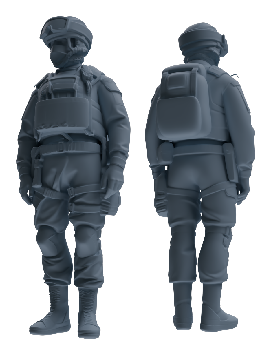 Detail view of MRY-SFW LYGR631 Modern Airborne Division Six-Person Daily Model