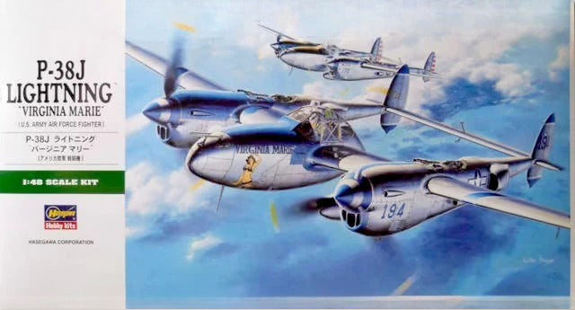Hasegawa 09101 1/48 US P-38J Lightning "Virginia Marie" — scale model kit