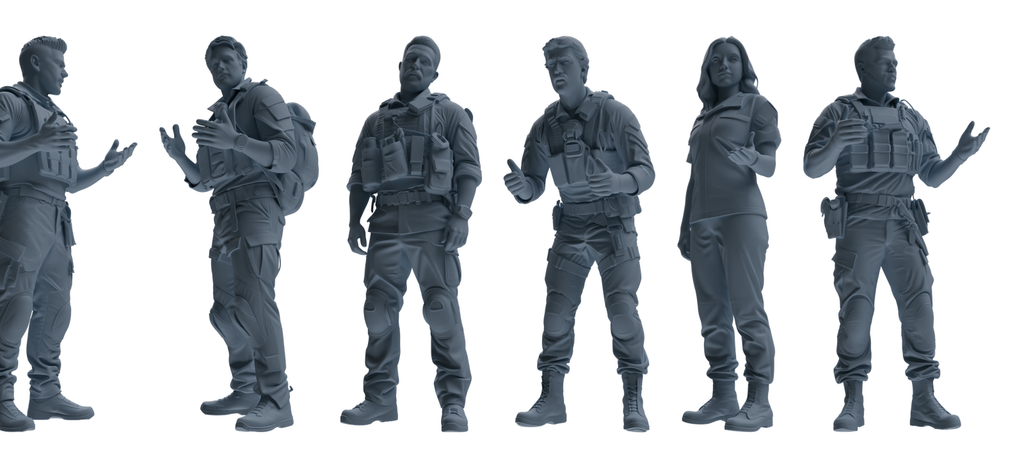 MRY-SFW SSTR010  Modern Navy SEAL Six-Person Conversation Group