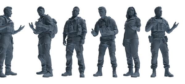 MRY-SFW SSTR010  Modern Navy SEAL Six-Person Conversation Group