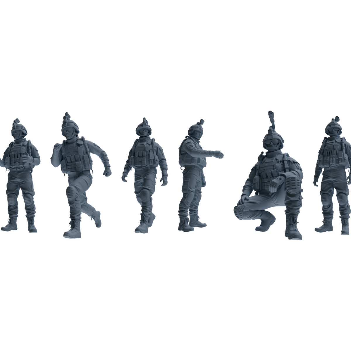 MRY-SFW LYGR619 Modern U.S. Cement Army Six-Person Daily 3D Printed Resin Model Kit by SSMODEL