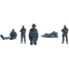 MRY-SFW SSTR208 Miniatures Soldier Model Kit Multi-Scenario Soldier Pose Modern Model 5 pcs
