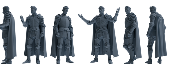 MRY-SFW SSTR080 Miniatures Soldier Model Kit Medieval Knight Without Helmet Six-Person Daily Routine 3