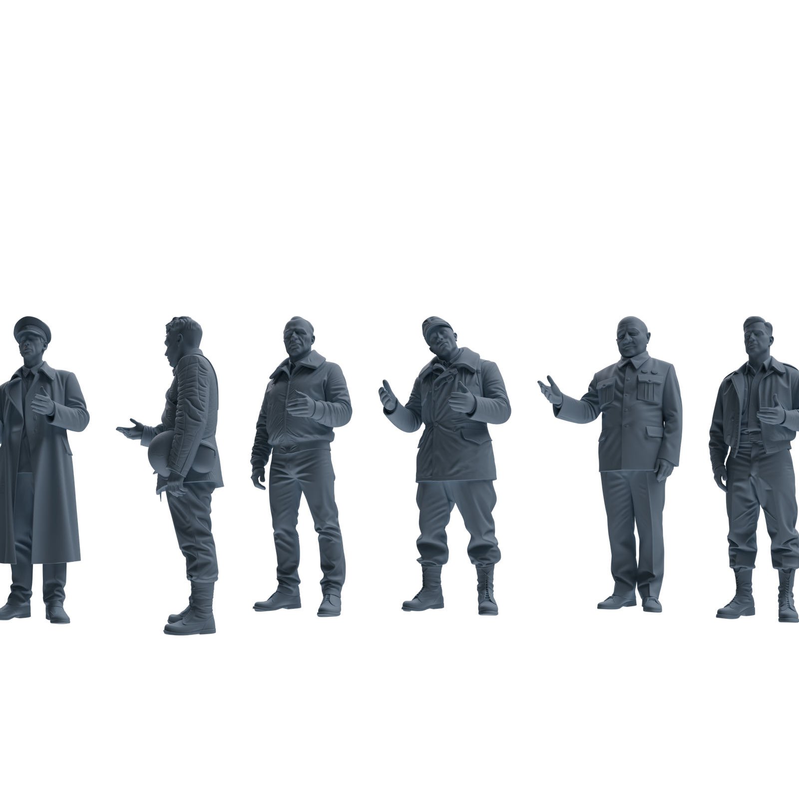 MRY-SFW SSTR101 Miniatures Soldier Model Kit Enemy at Stalingrad WWII Soviet Soldiers Conversation Six-Person Group