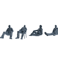 MRY-SFW SSTR125 Miniatures Soldier Model Kit Boston Attack Modern Boston Police Four-Person Rest Group