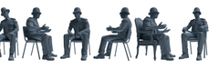 MRY-SFW LYGR802 Modern British Police Six-Person Conversation Group 3D Printed Resin Model Kit by SSMODEL
