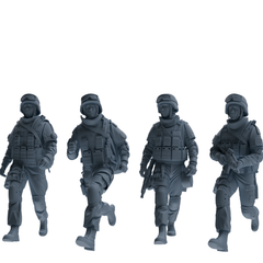MRY-SFW SSTR330 Modern Counter-Terrorism SWAT Fire Support Operator Foot March 1 Four-Person Group