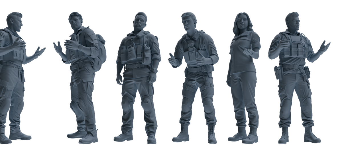MRY-SFW SSTR010  Modern Navy SEAL Six-Person Conversation Group