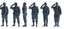 MRY-SFW SSTR069 Miniatures Soldier Model Kit Saving Ryan in Normandy WWII U.S. Army Six-Person Saluting Group