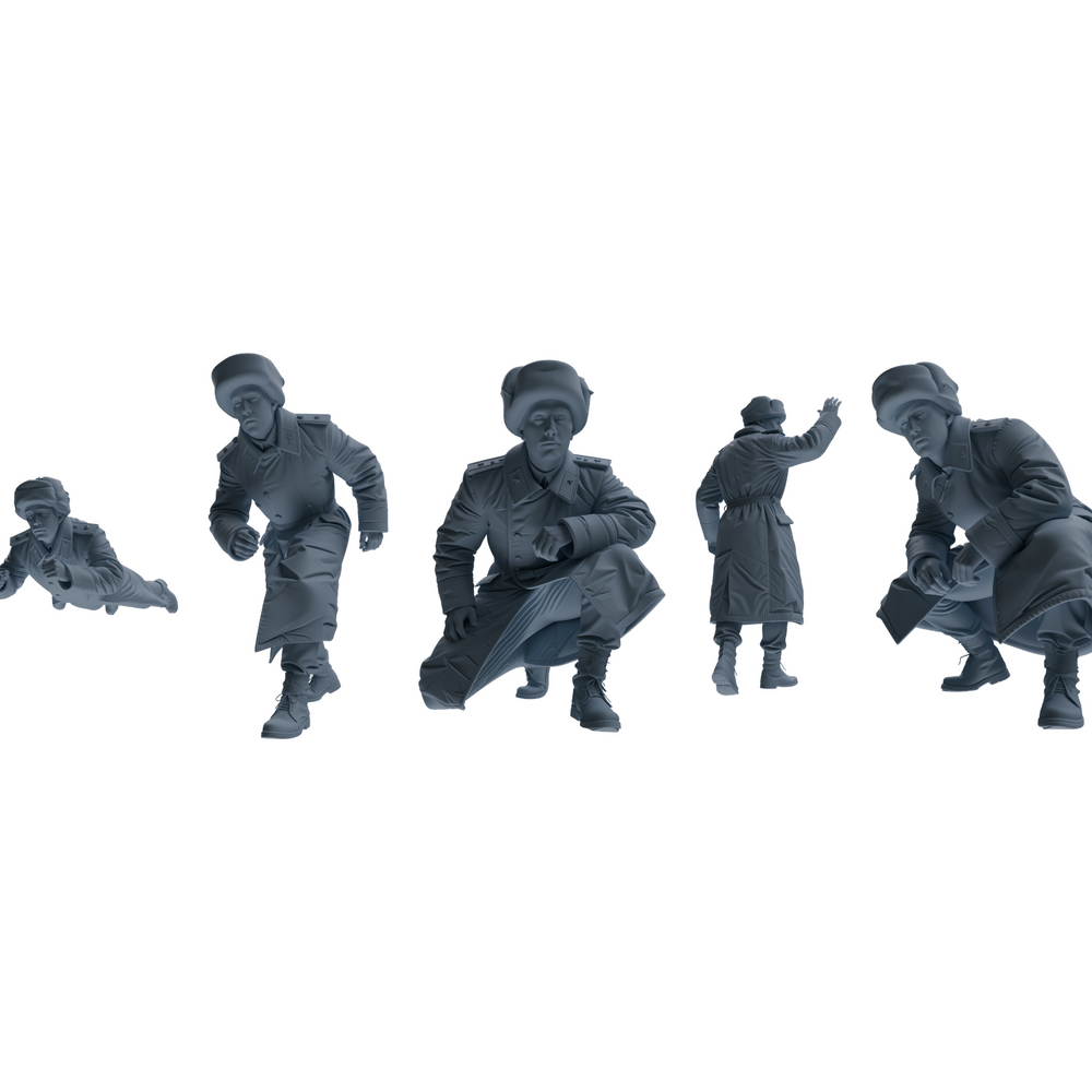 MRY-SFW LYGR645 WWII Soviet Union Five-Person Ambush Group 3D Printed Resin Model Kit by SSMODEL