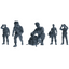 MRY-SFW SSTR188 Miniatures Soldier Model Kit Multi-Functional Recon Soldier Pose Modern Model 5 pcs