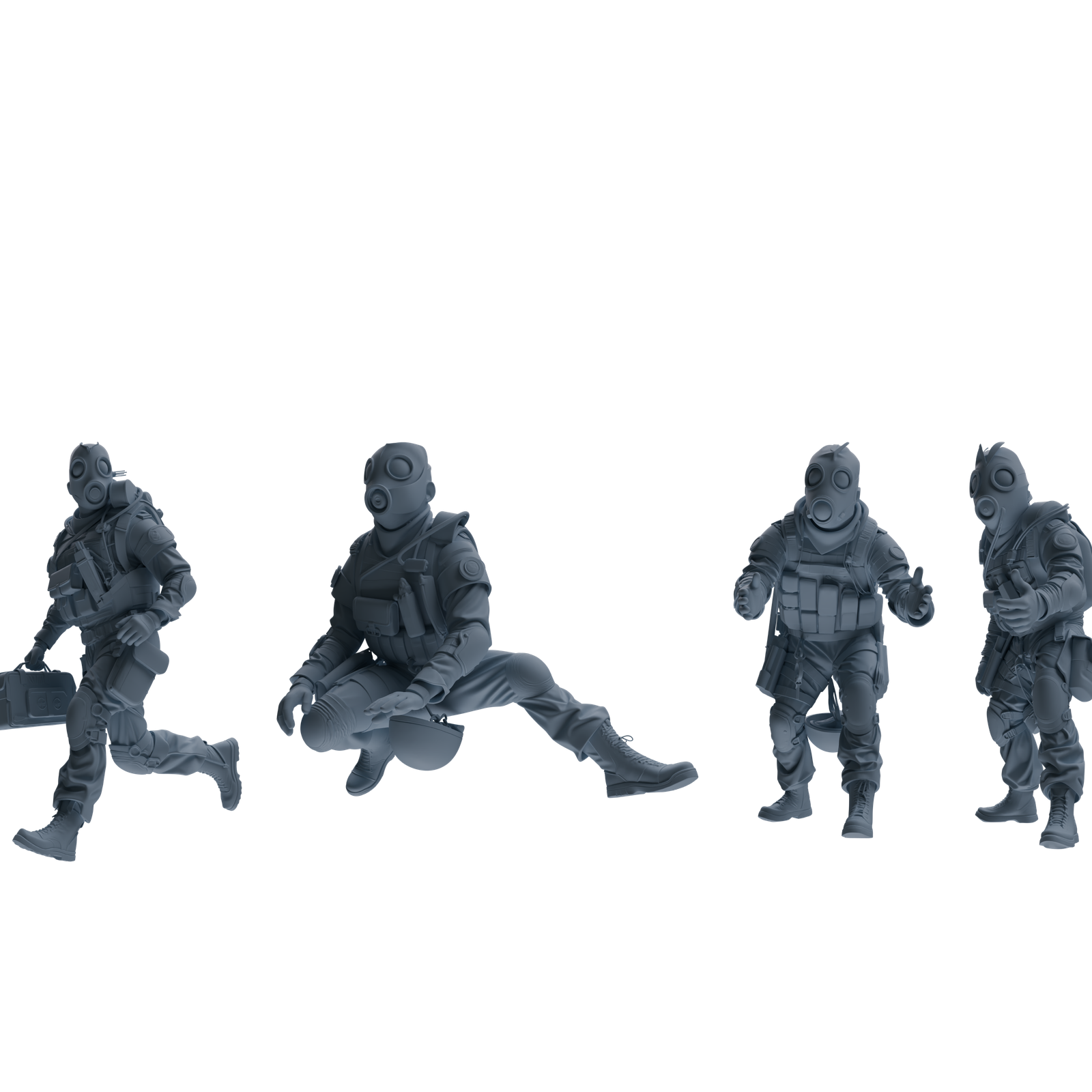 MRY-SFW SSTR313 Modern Counter-Terrorism SWAT Breacher Rescue Four-Person Group