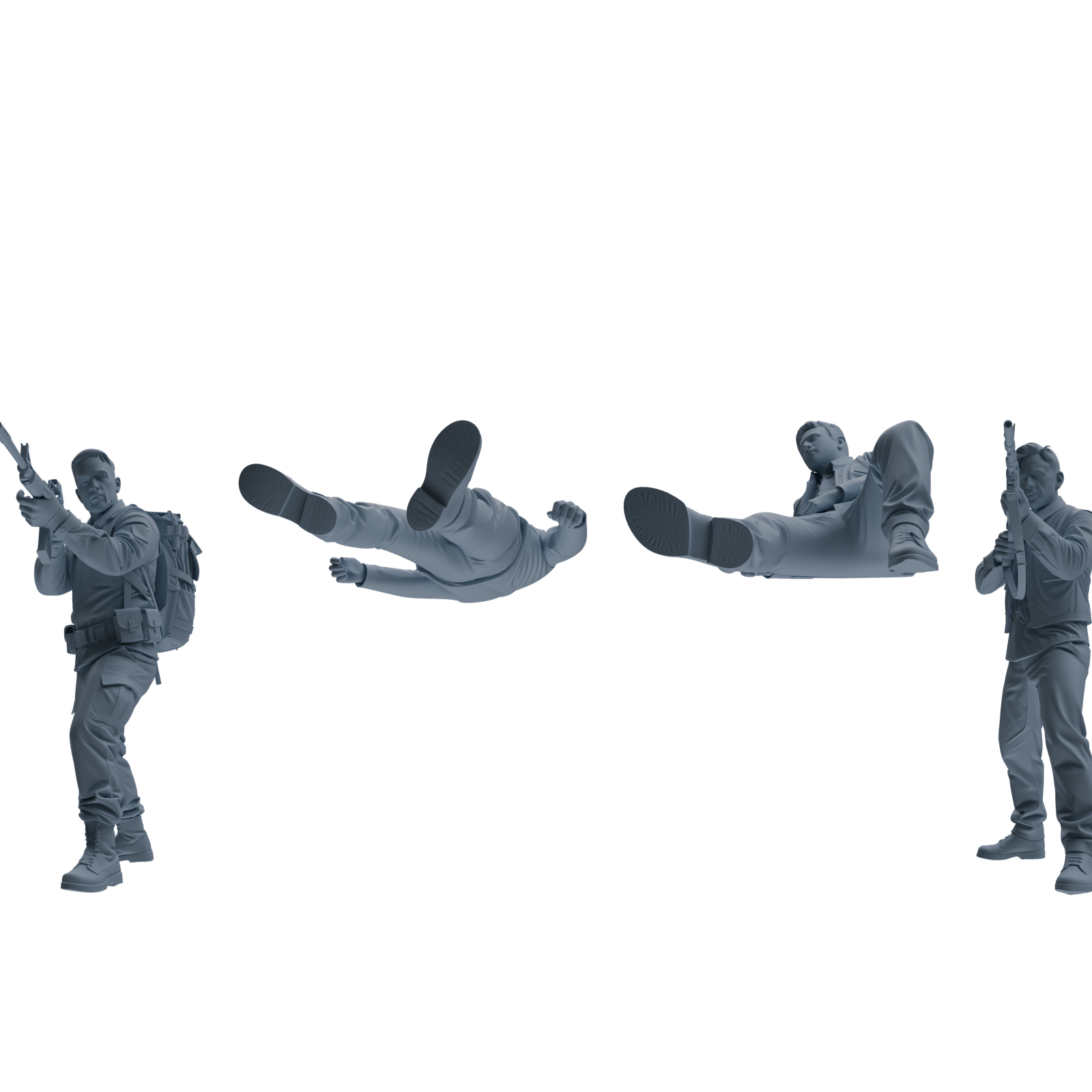 MRY-SFW SSTR141 Miniatures Soldier Model Kit War of Hyenas Modern Canadian Army Four-Person Urban Combat Group 2