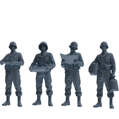 MRY-SFW SSTR227 WWII U.S. Army Logistics Soldier Picnic Four-Person Group